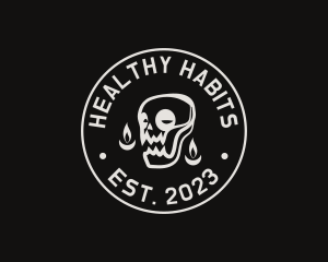 Skull Tattoo Seal logo design