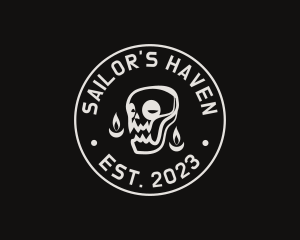 Skull Tattoo Seal logo design