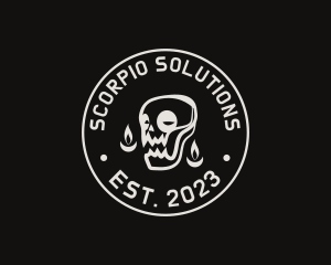 Skull Tattoo Seal logo design