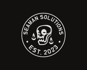 Skull Tattoo Seal logo design