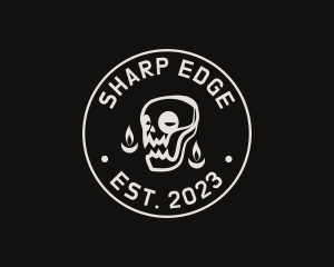 Skull Tattoo Seal logo design