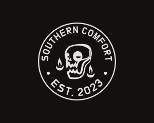 Skull Tattoo Seal logo design