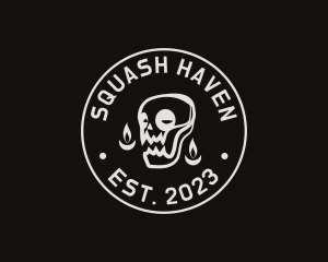 Squash - Skull Tattoo Seal logo design