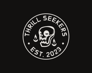 Skull Tattoo Seal logo design