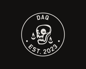 Ghost - Skull Tattoo Seal logo design