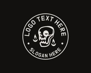 Skull Tattoo Seal Logo