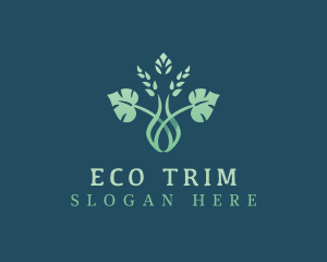 Eco Garden Leaf logo design