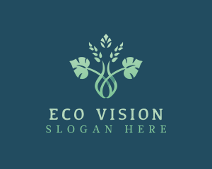 Eco Garden Leaf logo design