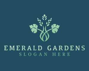 Eco Garden Leaf logo design