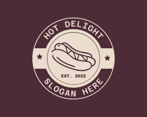 Hot Dog - Hipster Hot Dog Restaurant logo design