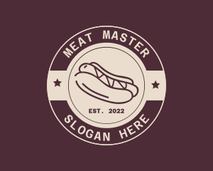 Hipster Hot Dog Restaurant logo design