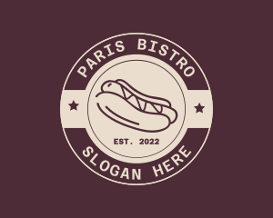 Hipster Hot Dog Restaurant logo design