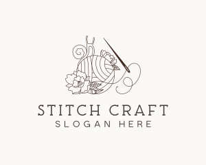Floral Sewing Tailor logo design