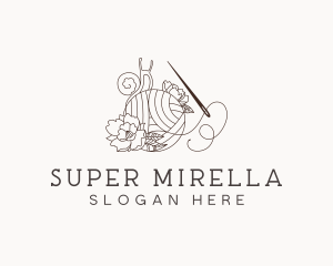 Thread - Floral Sewing Tailor logo design