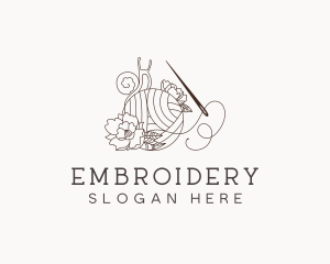 Floral Sewing Tailor logo design