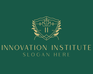 Institute - Crown Shield Royalty logo design
