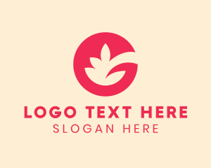 Yoga - Pink Lotus Letter G logo design