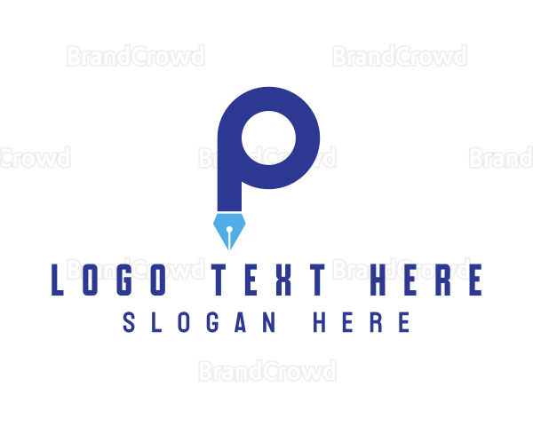 Blue P Pen Logo