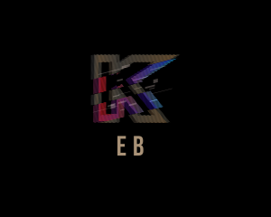 Web - Gradient Glitch Letter K logo design