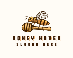 Honey Bee Dipper logo design