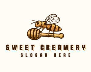 Honey Bee Dipper logo design