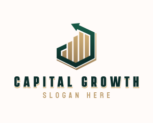 Arrow Graph Investment Growth logo design