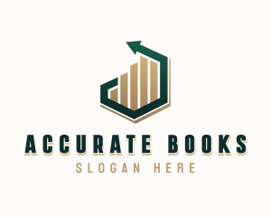 Bookkeeper - Arrow Graph Investment Growth logo design