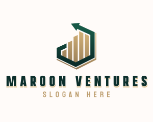 Arrow Graph Investment Growth logo design