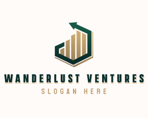 Arrow Graph Investment Growth logo design