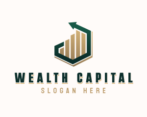 Arrow Graph Investment Growth logo design