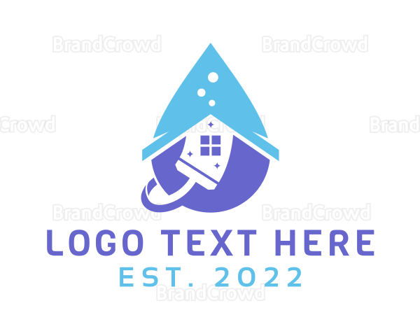 House Cleaning Mop Logo