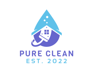 House Cleaning Mop  logo design