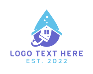 Residential - House Cleaning Mop logo design