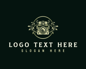 Videographer - Floral Camera Photography logo design