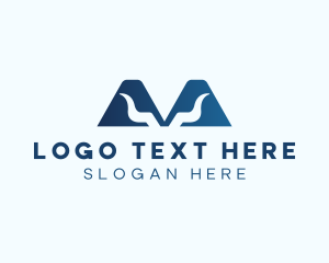 Business - Antler Horns Letter M logo design