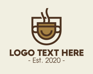 Smiley - Brown Coffee Shop logo design