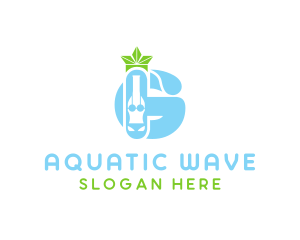 Swimmer - Surfer Boutique Letter G logo design