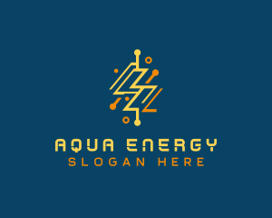 Tech Energy Power Charge logo design