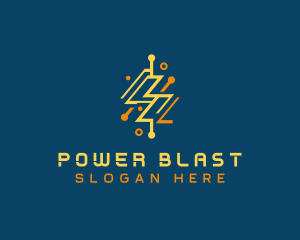 Tech Energy Power Charge logo design