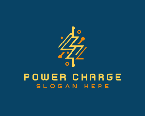 Tech Energy Power Charge logo design