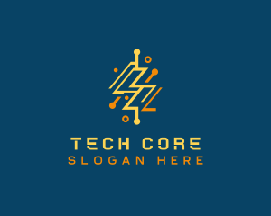 Tech Energy Power Charge logo design