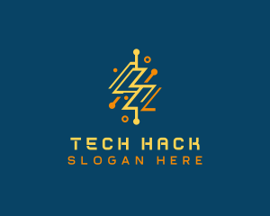 Tech Energy Power Charge logo design