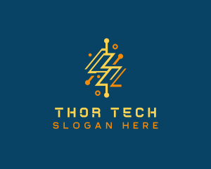 Tech Energy Power Charge logo design