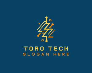 Tech Energy Power Charge logo design