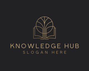 Tree Book Knowledge logo design