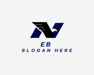 Eagle Bird Sport Letter N Logo