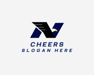 Team - Eagle Bird Sport Letter N logo design
