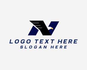 Vet - Eagle Bird Sport Letter N logo design