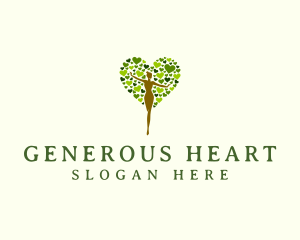 Heart Woman Nature logo design