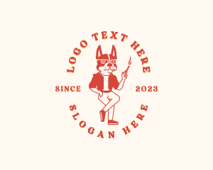 Fashion - Pug Dog Smoking logo design